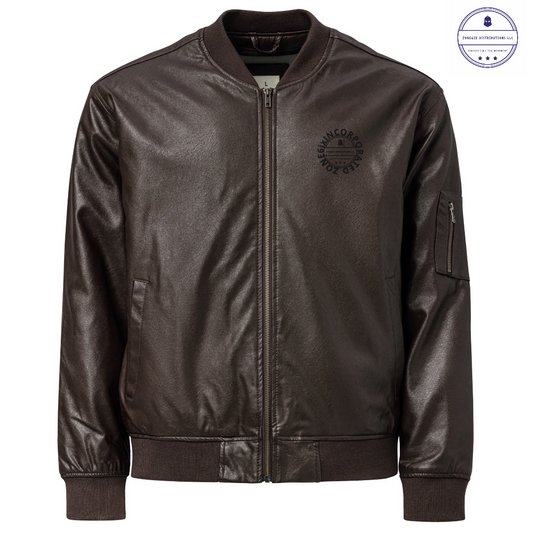 #EXCLUSIVE !!! ZONE6IXINCORPORATED LEATHER BOMBER JACKET.