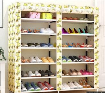 Actionclub Thick Non-woven Double Row Multi-layer Shoe Cabinet Shoe Rack Storage Shoe Organizer Shelves DIY Home Furniture C