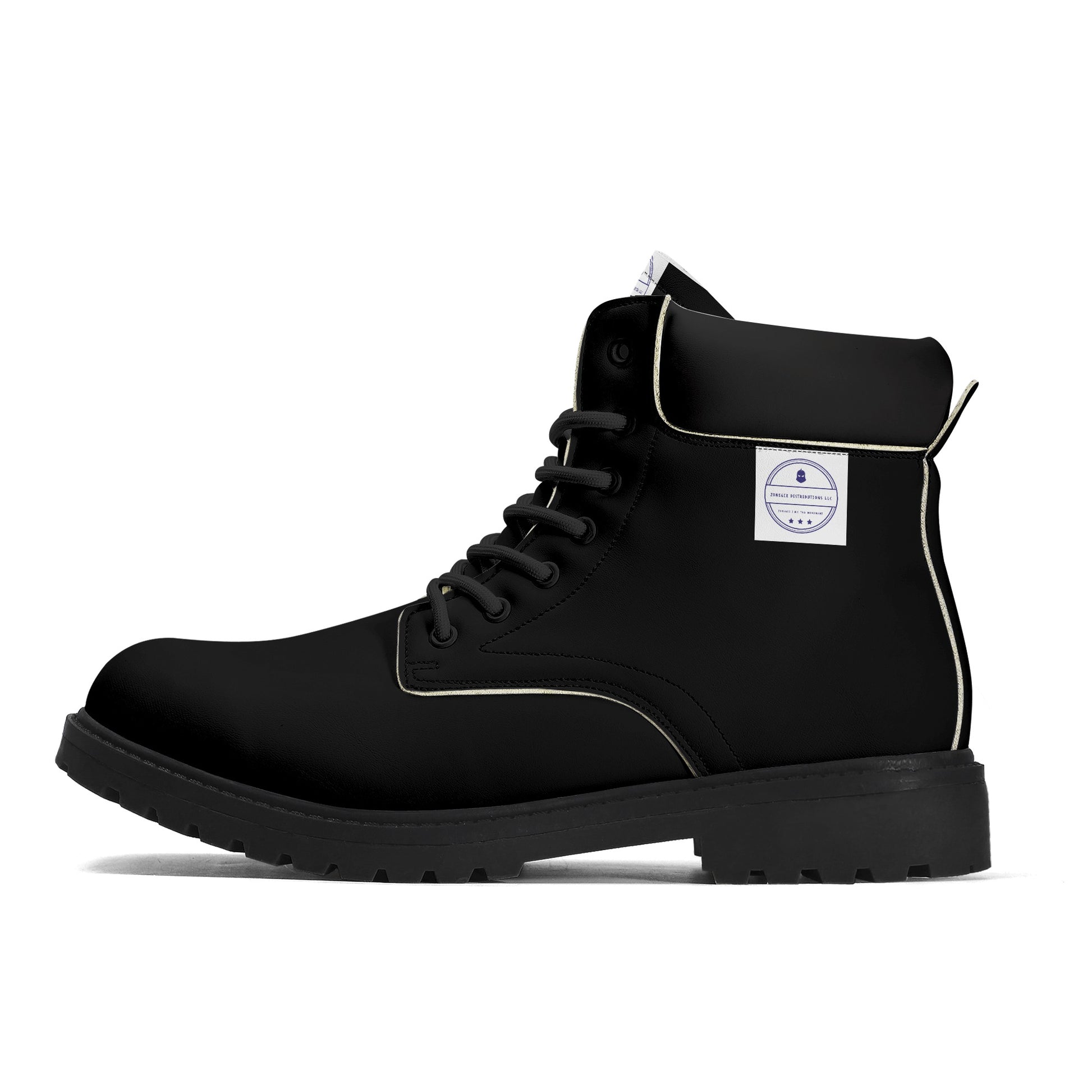 Get trendy with ZONE6IX DISTRIBUTIONS LLC Leather Black Outsole All Season Boots -  available at ZONE6IX DISTRIBUTIONS LLC . Grab yours for $189.99 today!