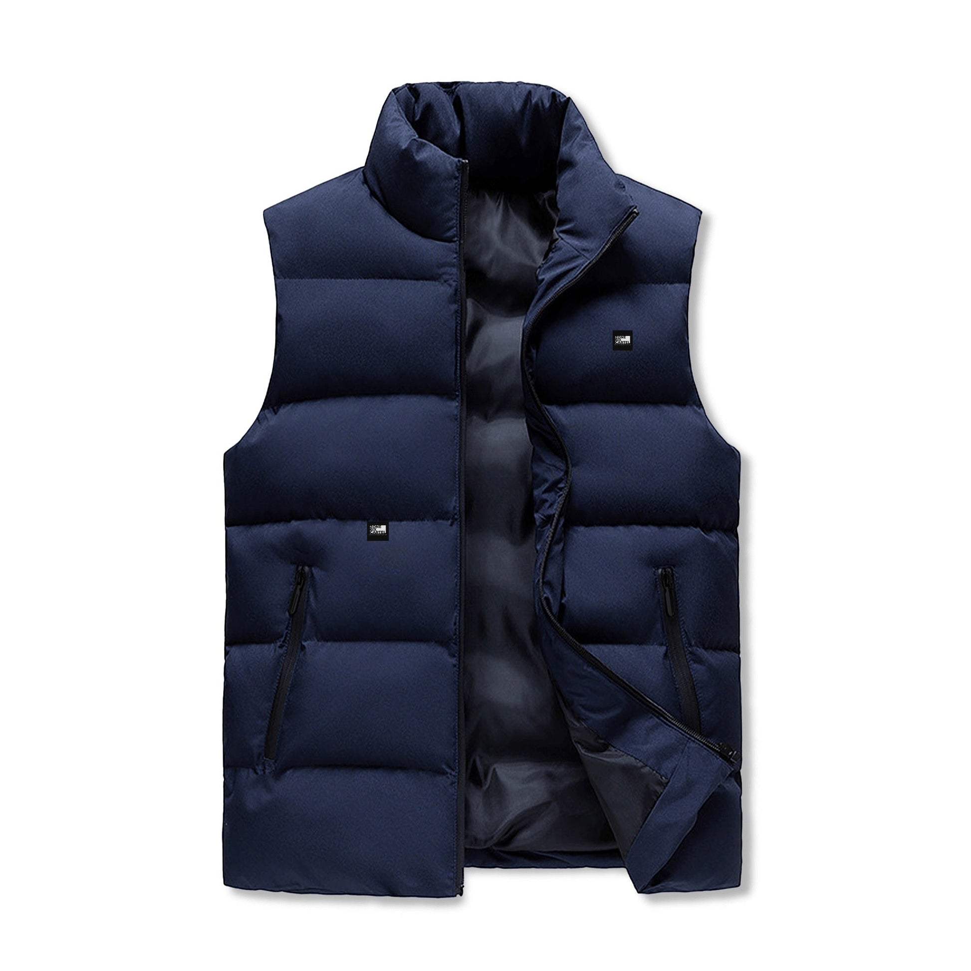 Get trendy with ZONE6IX CARTEL APPAREL Stand Collar Zip Up Puffer Vest by ZONE6IX DISTRIBUTIONS LLC. -  available at ZONE6IX DISTRIBUTIONS LLC . Grab yours for $88.96 today!