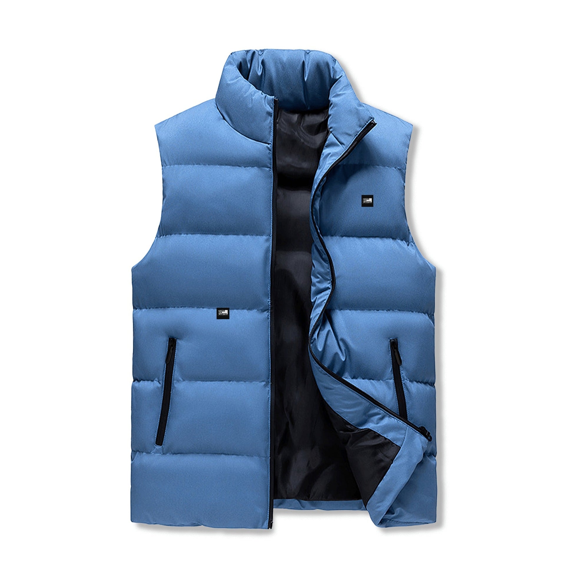 Get trendy with ZONE6IX CARTEL APPAREL Stand Collar Zip Up Puffer Vest by ZONE6IX DISTRIBUTIONS LLC. -  available at ZONE6IX DISTRIBUTIONS LLC . Grab yours for $88.96 today!