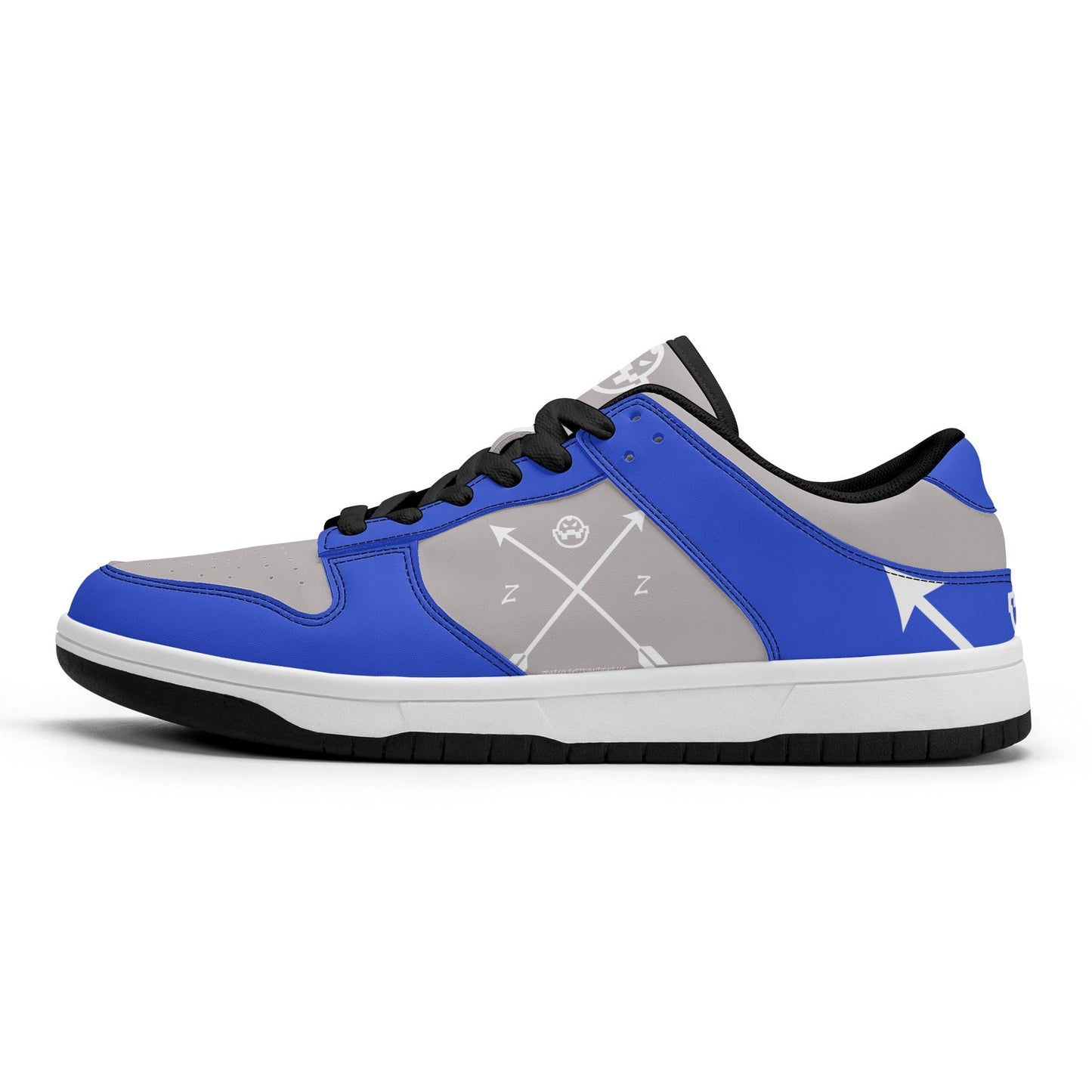 Get trendy with ZONE6IX DISTRIBUTIONS LLC. ARROWHEAD COURT SIDE "ZONE6IX BLUE" Low Top Leather Sneakers -  available at ZONE6IX DISTRIBUTIONS LLC . Grab yours for $165 today!