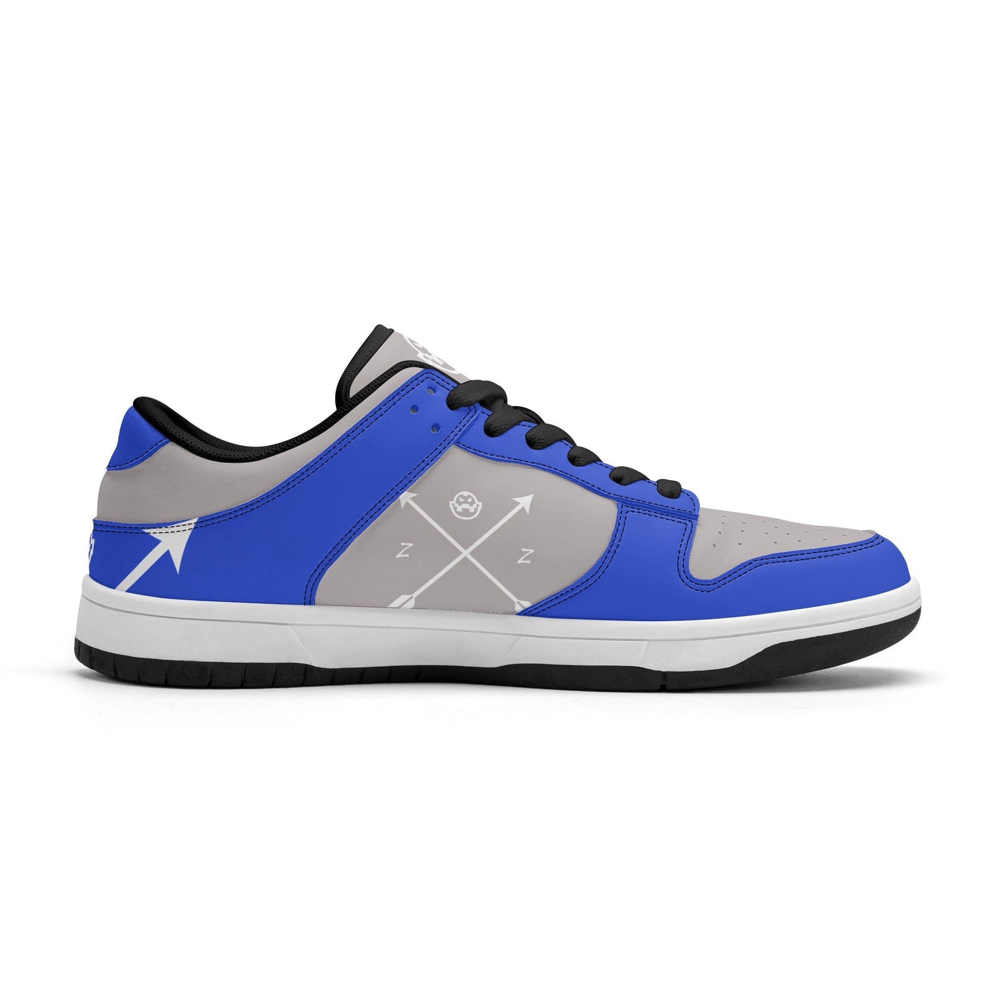 Get trendy with ZONE6IX DISTRIBUTIONS LLC. ARROWHEAD COURT SIDE "ZONE6IX BLUE" Low Top Leather Sneakers -  available at ZONE6IX DISTRIBUTIONS LLC . Grab yours for $165 today!