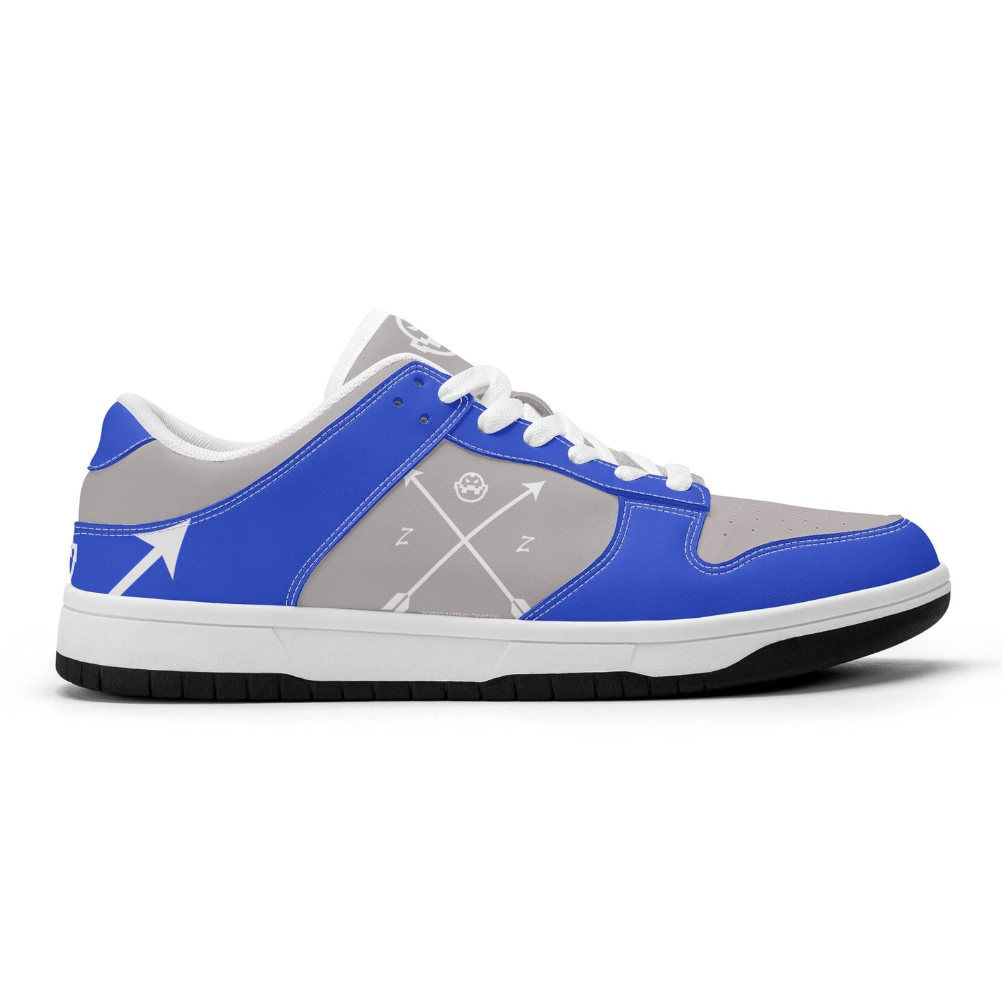 Get trendy with ZONE6IX DISTRIBUTIONS LLC. ARROWHEAD COURT SIDE "ZONE6IX BLUE" Low Top Leather Sneakers -  available at ZONE6IX DISTRIBUTIONS LLC . Grab yours for $165 today!