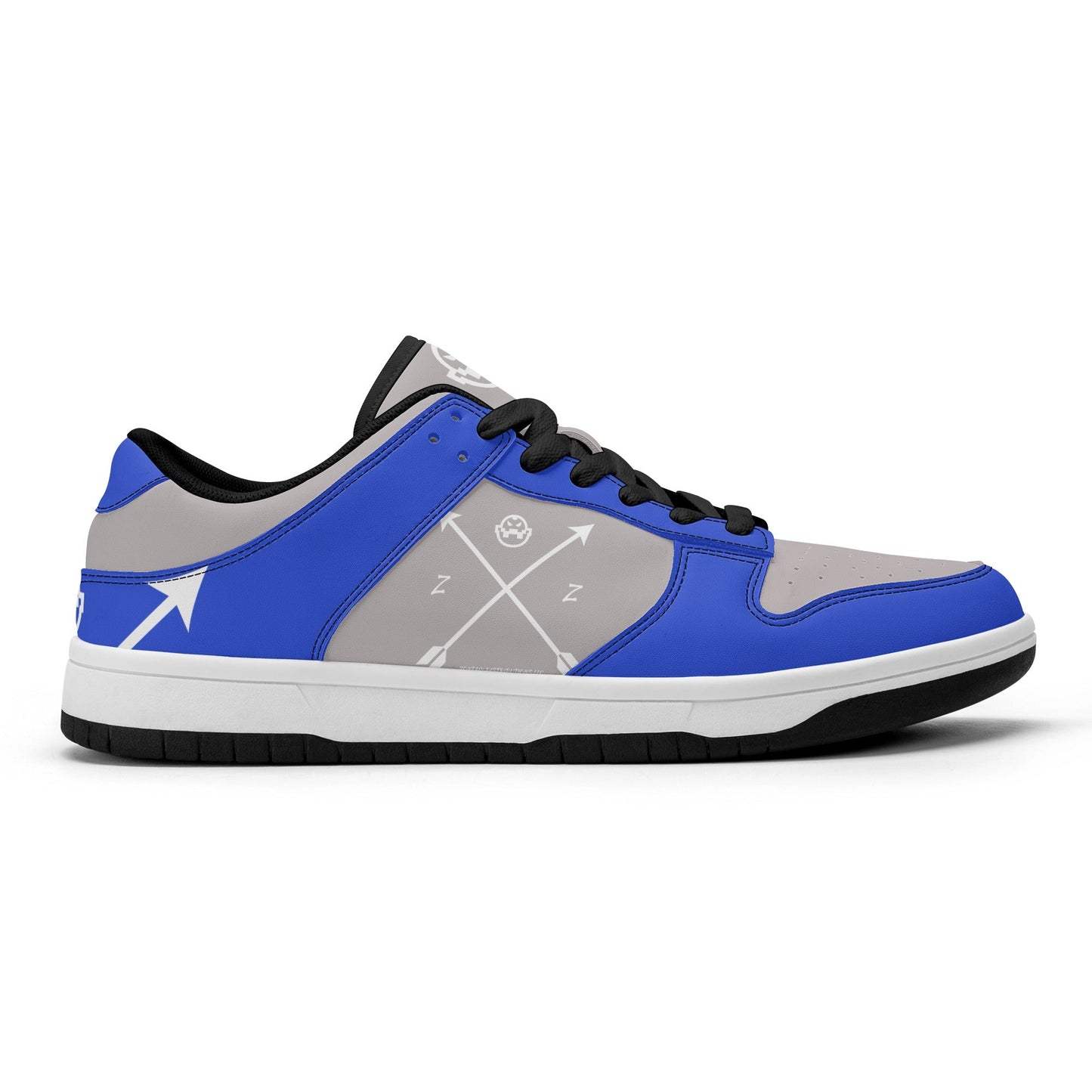 Get trendy with ZONE6IX DISTRIBUTIONS LLC. ARROWHEAD COURT SIDE "ZONE6IX BLUE" Low Top Leather Sneakers -  available at ZONE6IX DISTRIBUTIONS LLC . Grab yours for $165 today!