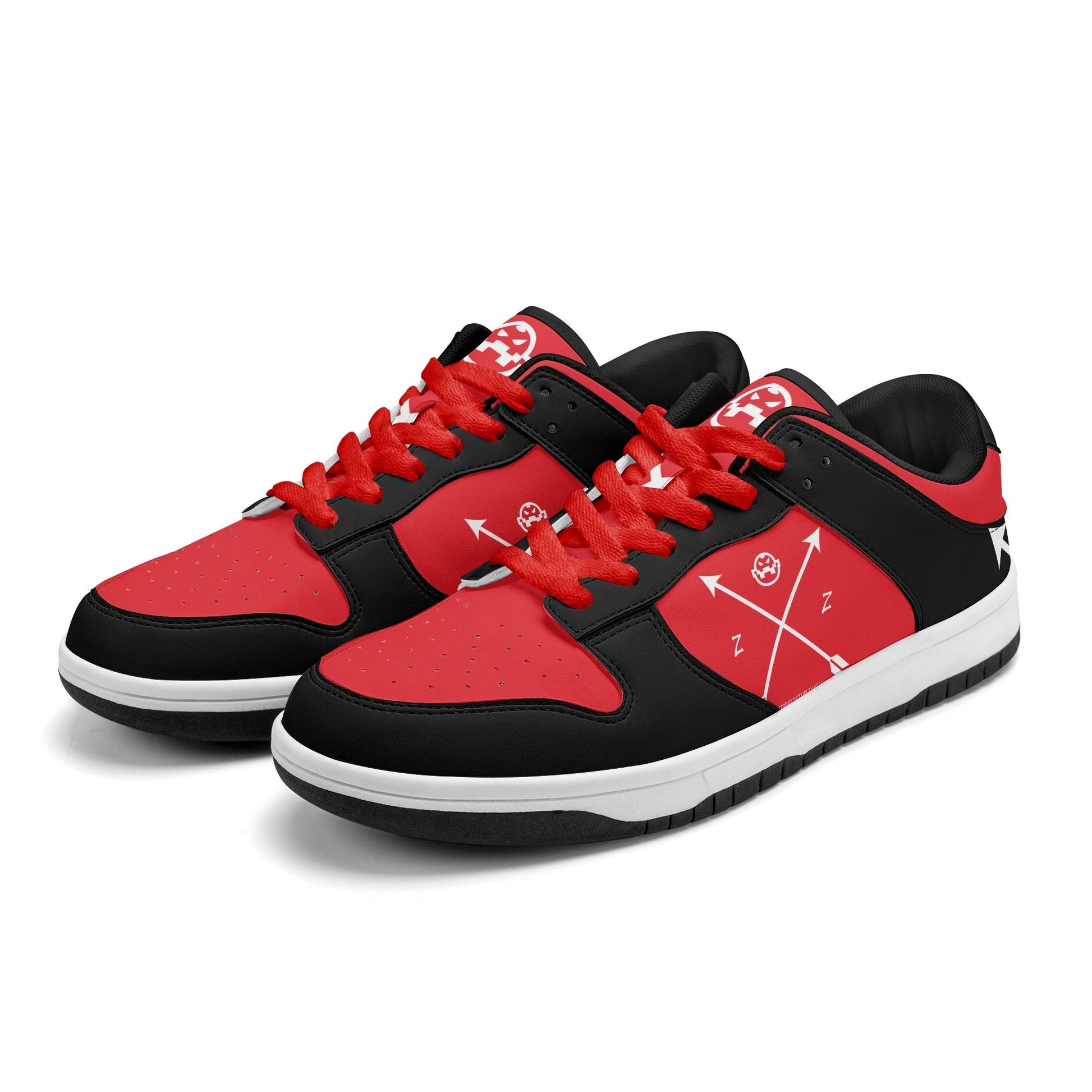 Get trendy with ZONE6IX DISTRIBUTIONS LLC. ARROWHEAD COURT SIDE DIABLO RED'S Low Top Leather Sneakers -  available at ZONE6IX DISTRIBUTIONS LLC . Grab yours for $165 today!