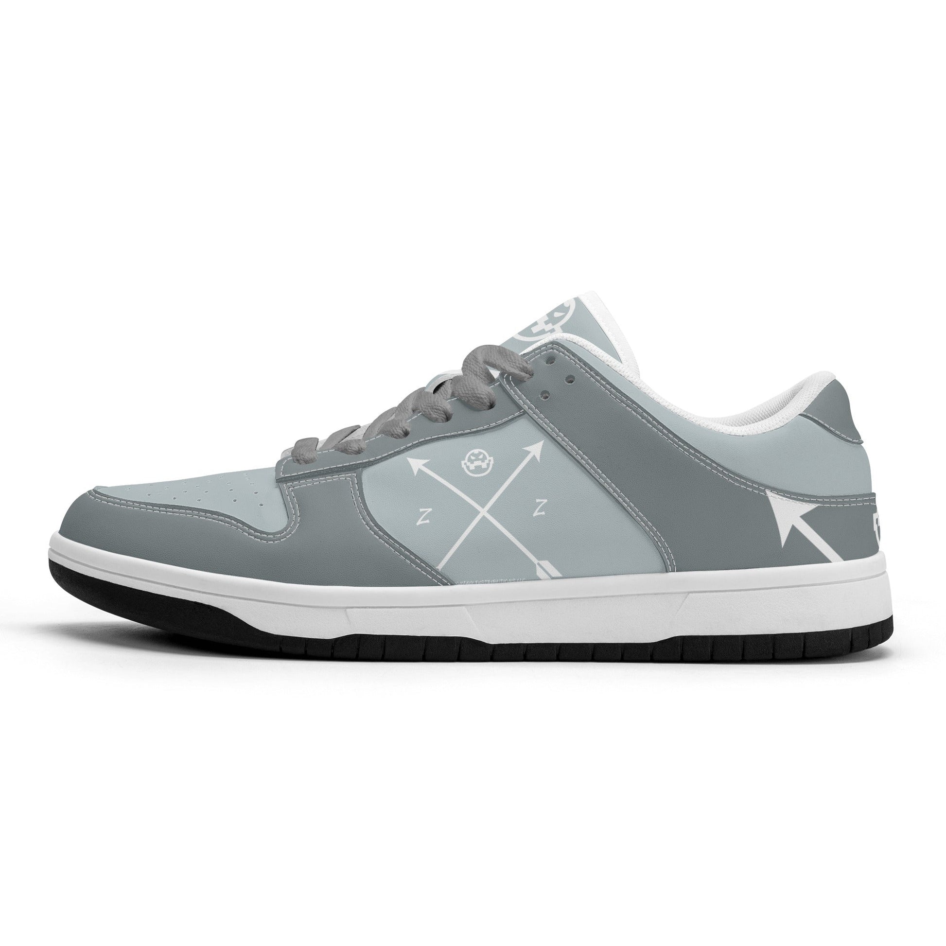 Get trendy with ZONE6IX DISTRIBUTIONS LLC. ARROWHEAD COURT SIDE "ARTIC GRAY"  Low Top Leather Sneakers -  available at ZONE6IX DISTRIBUTIONS LLC . Grab yours for $165 today!