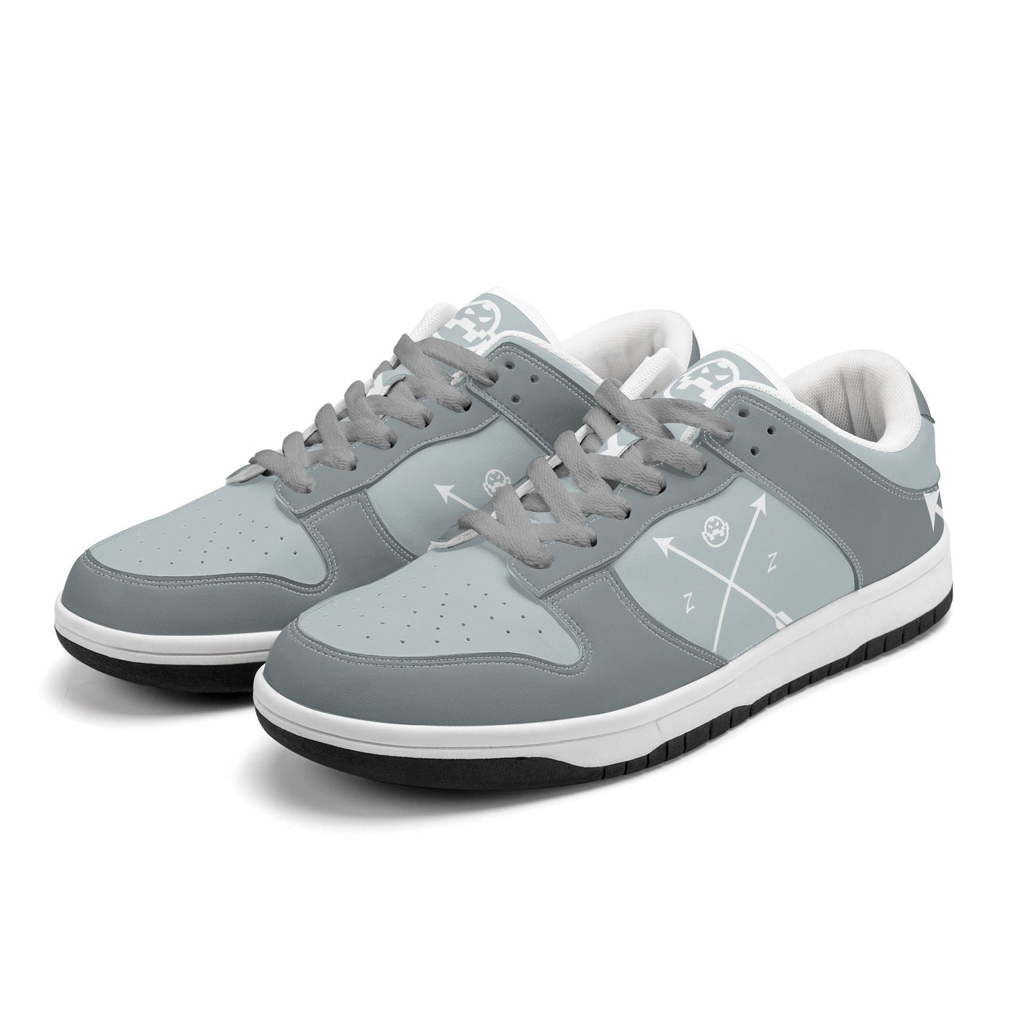 Get trendy with ZONE6IX DISTRIBUTIONS LLC. ARROWHEAD COURT SIDE "ARTIC GRAY"  Low Top Leather Sneakers -  available at ZONE6IX DISTRIBUTIONS LLC . Grab yours for $165 today!