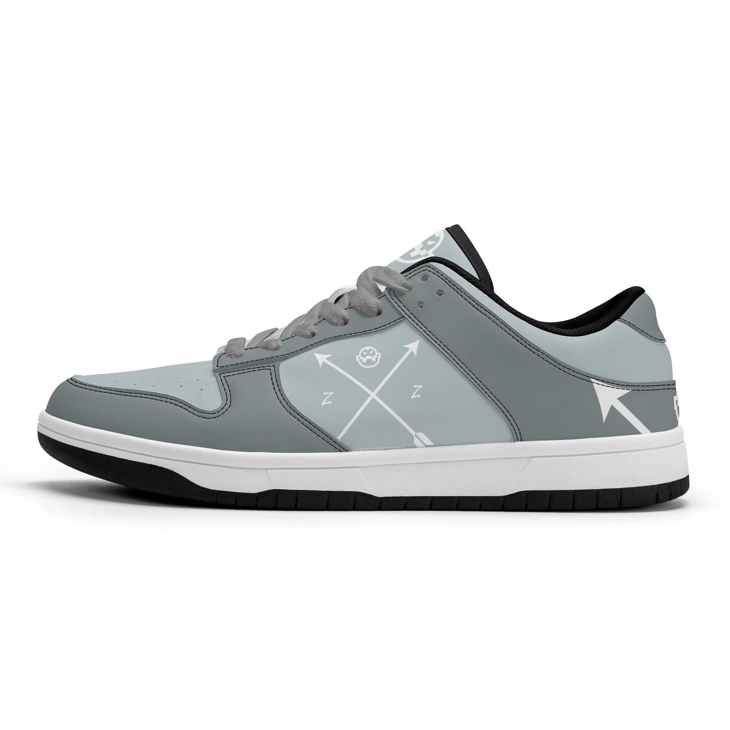 Get trendy with ZONE6IX DISTRIBUTIONS LLC. ARROWHEAD COURT SIDE "ARTIC GRAY"  Low Top Leather Sneakers -  available at ZONE6IX DISTRIBUTIONS LLC . Grab yours for $165 today!