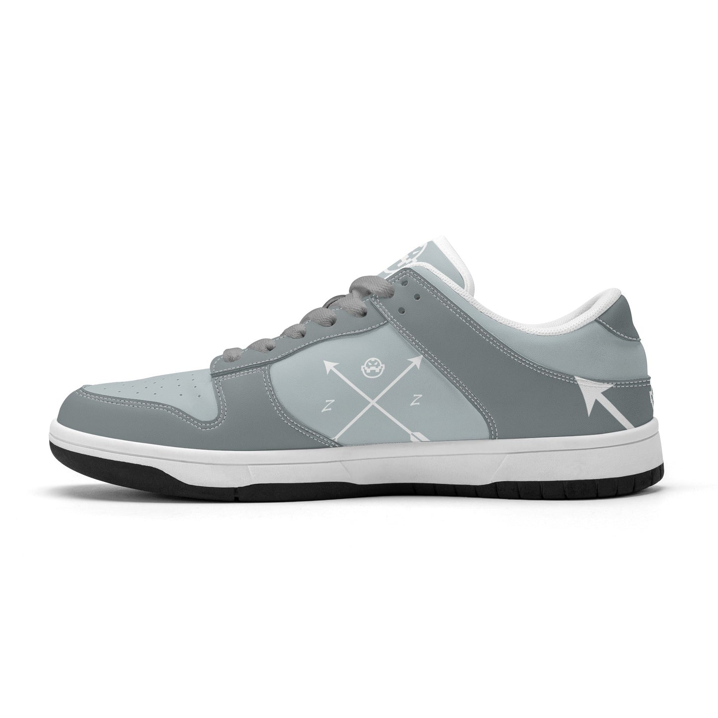 Get trendy with ZONE6IX DISTRIBUTIONS LLC. ARROWHEAD COURT SIDE "ARTIC GRAY"  Low Top Leather Sneakers -  available at ZONE6IX DISTRIBUTIONS LLC . Grab yours for $165 today!