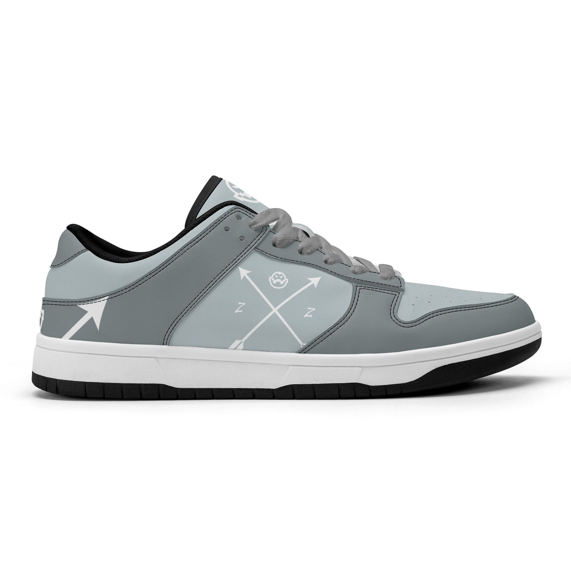 Get trendy with ZONE6IX DISTRIBUTIONS LLC. ARROWHEAD COURT SIDE "ARTIC GRAY"  Low Top Leather Sneakers -  available at ZONE6IX DISTRIBUTIONS LLC . Grab yours for $165 today!