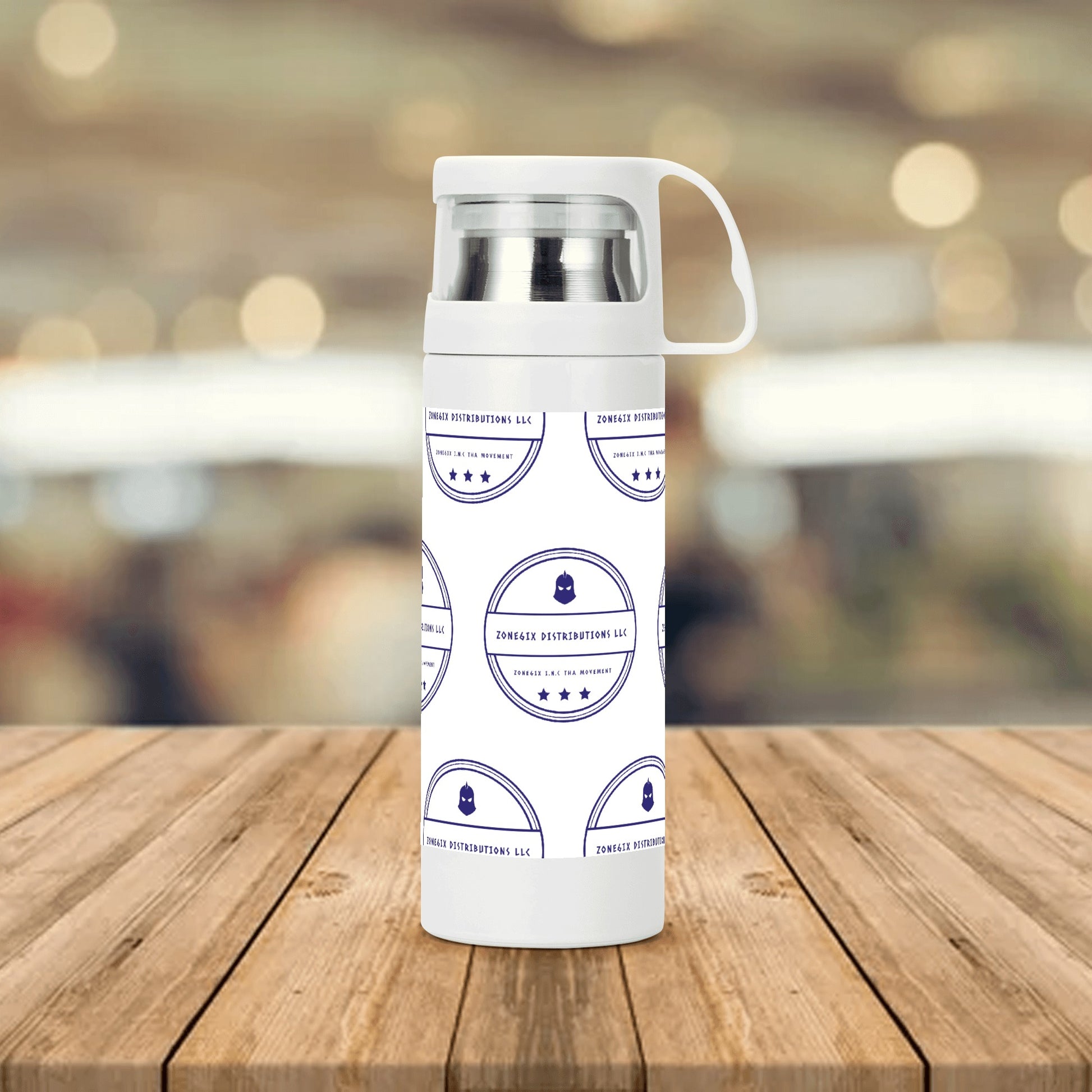 Get trendy with ZONE6IX DISTRIBUTIONS LLC. Sublimation Vacuum Bottle with Cup -  available at ZONE6IX DISTRIBUTIONS LLC . Grab yours for $35.98 today!