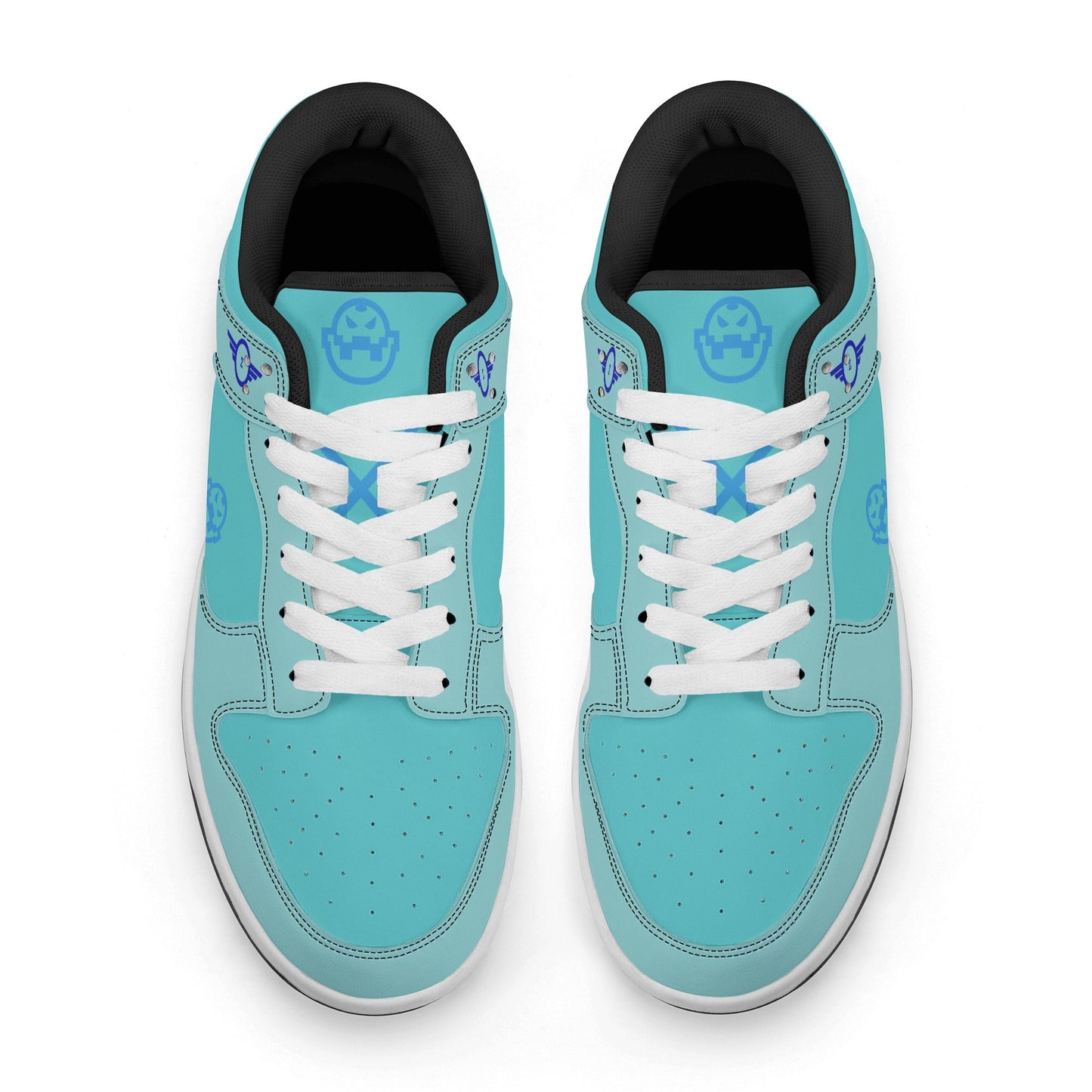 Get trendy with ZONE6IX DISTRIBUTIONS LLC COURT SIDE TAKE FLIGHT Low Top Leather Sneakers  ICE BLUES -  available at ZONE6IX DISTRIBUTIONS LLC . Grab yours for $165 today!