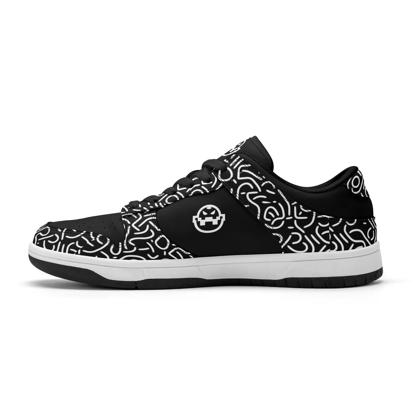 Get trendy with ZONE6IX DISTRIBUTIONS LLC ABSTRACT Low Top Leather Sneakers -  available at ZONE6IX DISTRIBUTIONS LLC . Grab yours for $250 today!