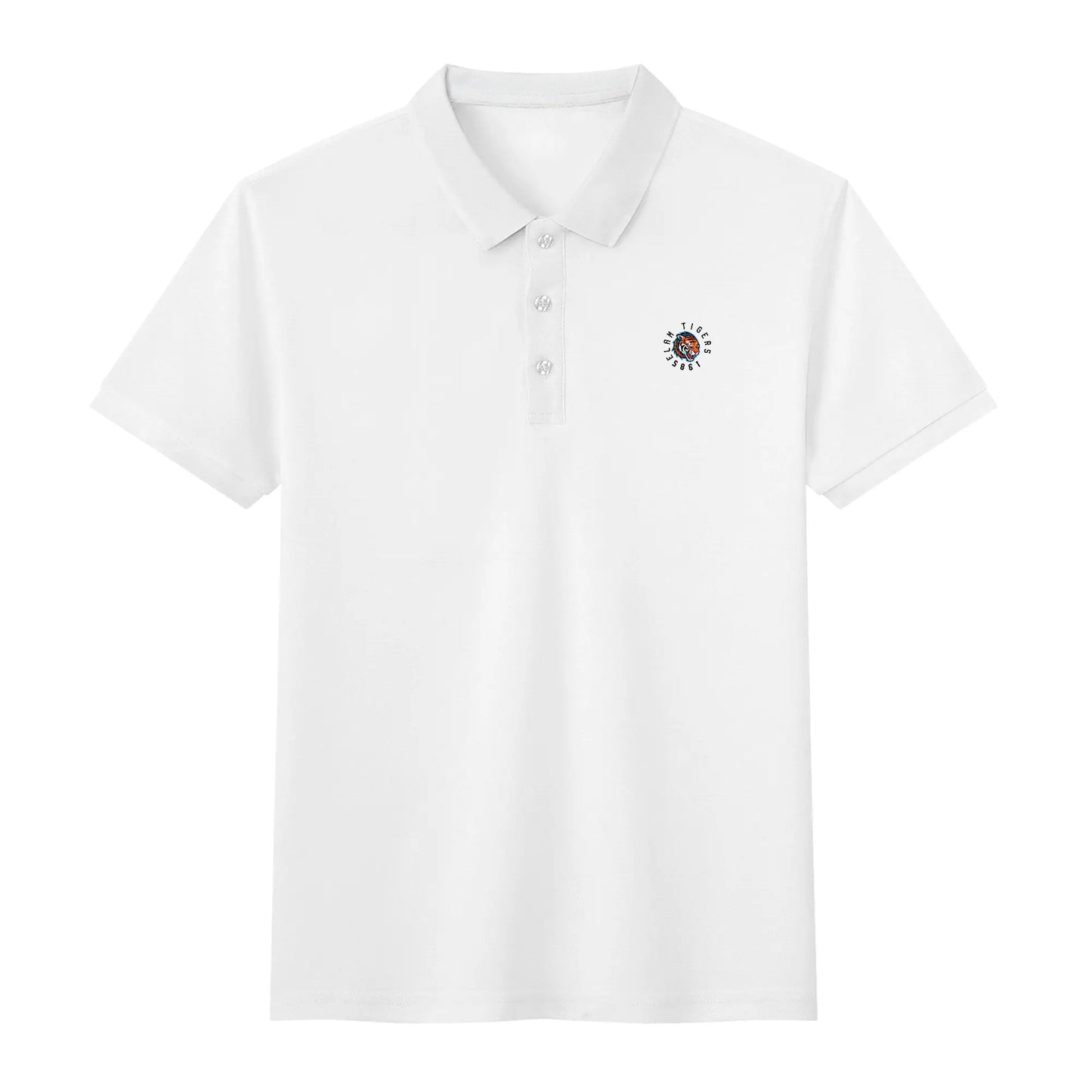 Get trendy with ELAM TIGERS Cotton Polo Shirt by ZONE6IX DISTRIBUTIONS LLC -  available at ZONE6IX DISTRIBUTIONS LLC . Grab yours for $63.59 today!