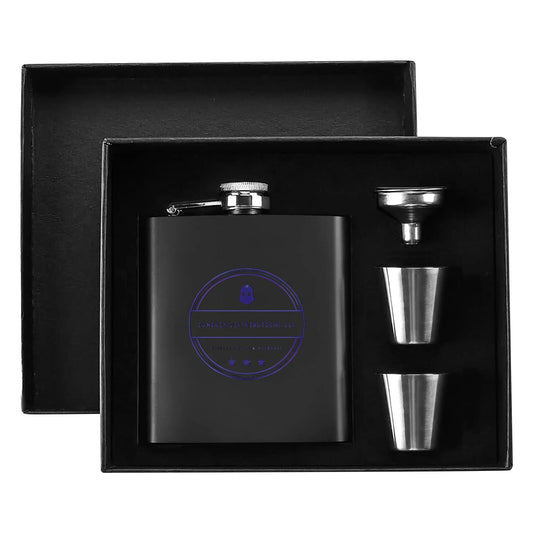 Get trendy with ZONE6IX DISTRIBUTIONS LLC Hip Flask Set 7oz Black Stainless Steel with A Gift Box -  available at ZONE6IX DISTRIBUTIONS LLC . Grab yours for $77 today!