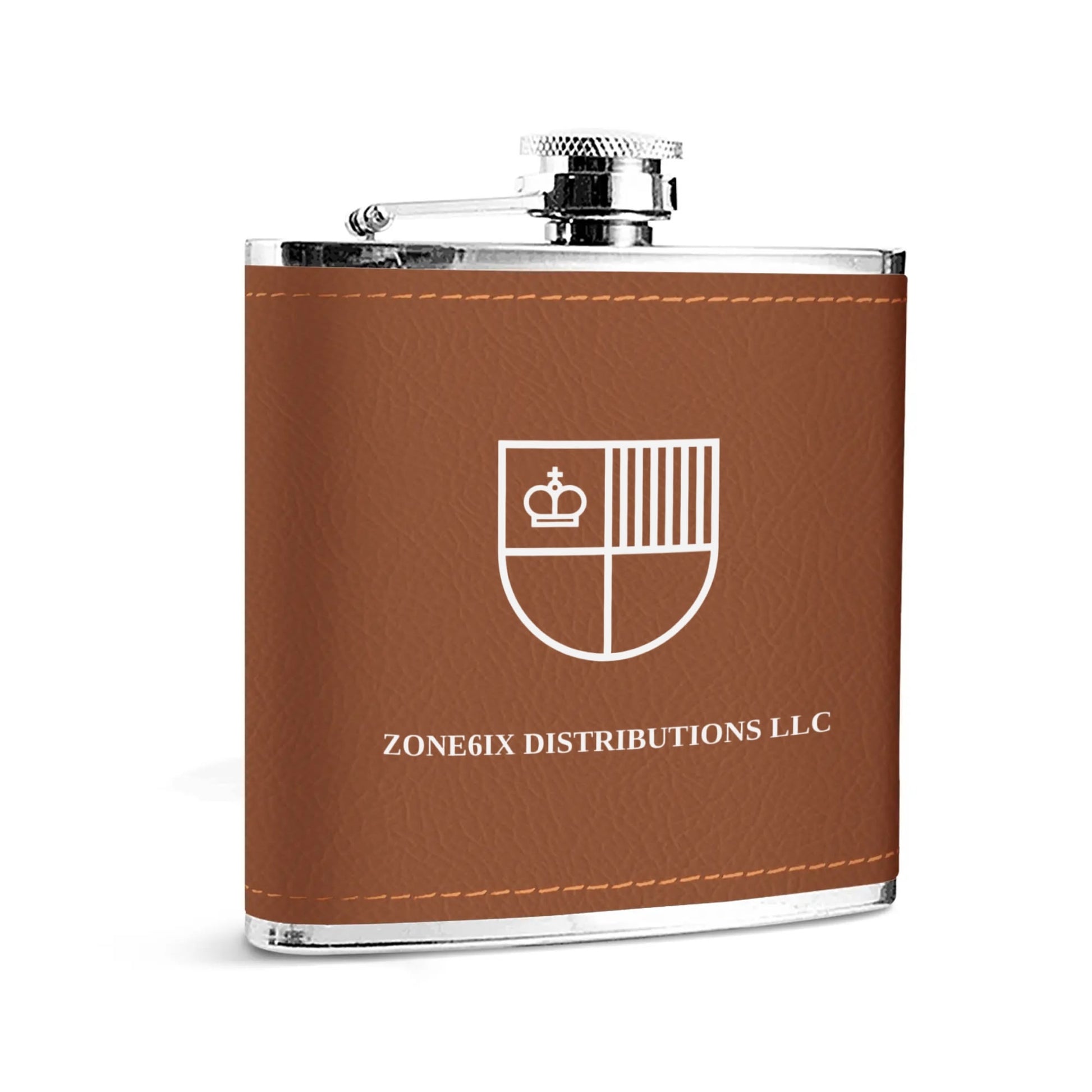 Get trendy with ZONE6IX DISTRIBUTIONS LLC Leather Wrapped Stainless Steel 6oz Flask -  available at ZONE6IX DISTRIBUTIONS LLC . Grab yours for $77 today!