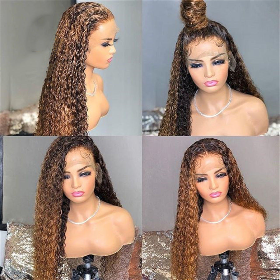 Get trendy with Real Human Hair Highlighting Headgear Lace Frontal Wig -  available at ZONE6IX DISTRIBUTIONS LLC . Grab yours for $90.56 today!