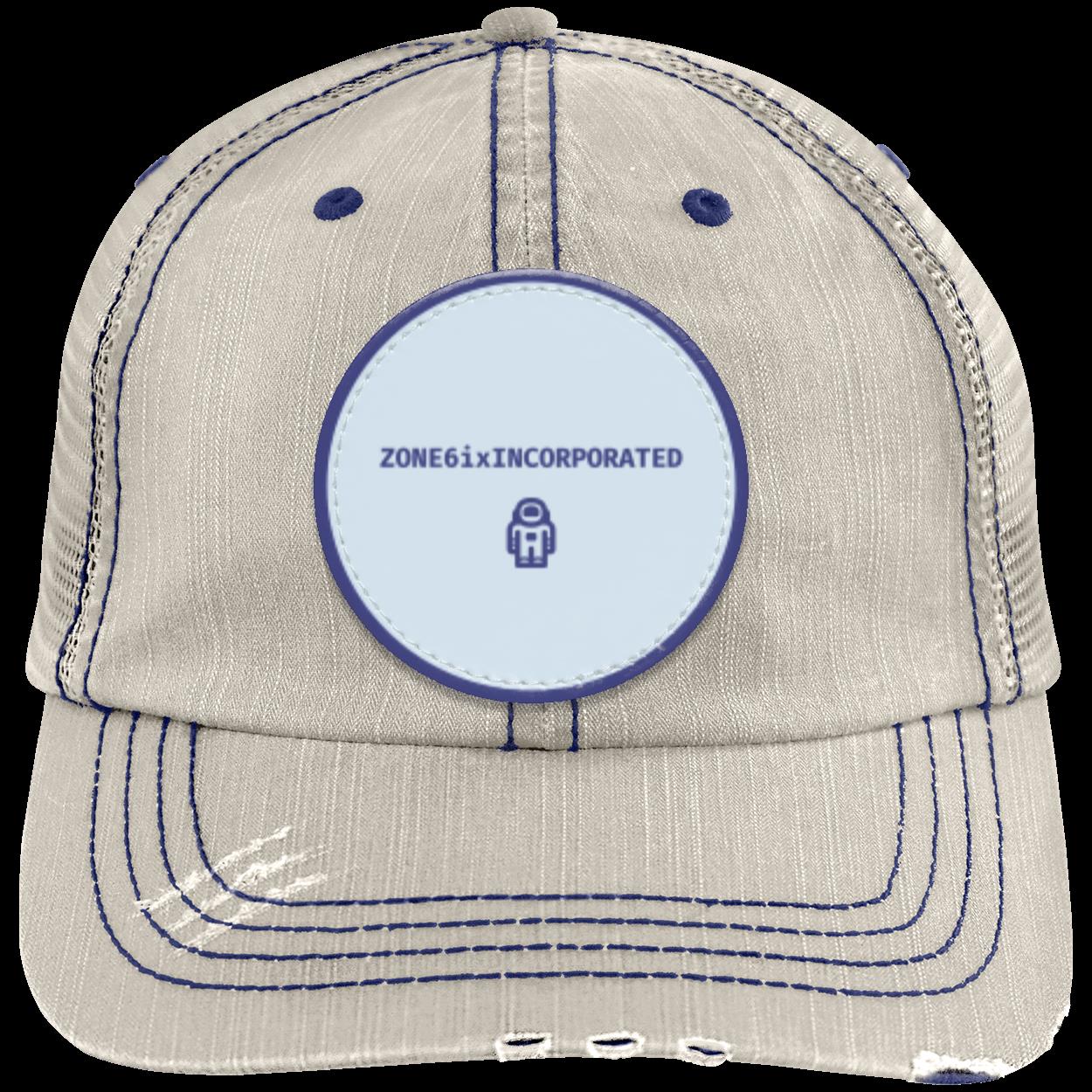 Get trendy with ZONE6ixINCORPORATED MOON WALKER Distressed Unstructured Trucker Cap by ZONE6IX DISTRIBUTIONS LLC -  available at ZONE6IX DISTRIBUTIONS LLC . Grab yours for $67.92 today!