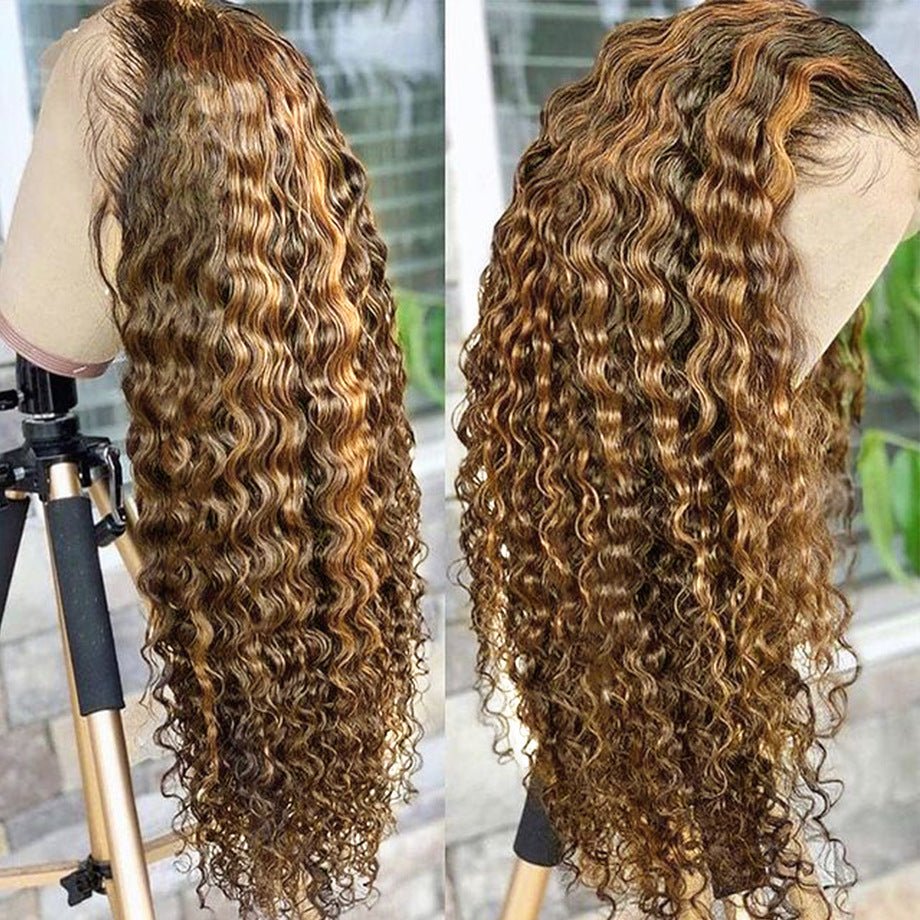 Get trendy with Real Human Hair Highlighting Headgear Lace Frontal Wig -  available at ZONE6IX DISTRIBUTIONS LLC . Grab yours for $90.56 today!