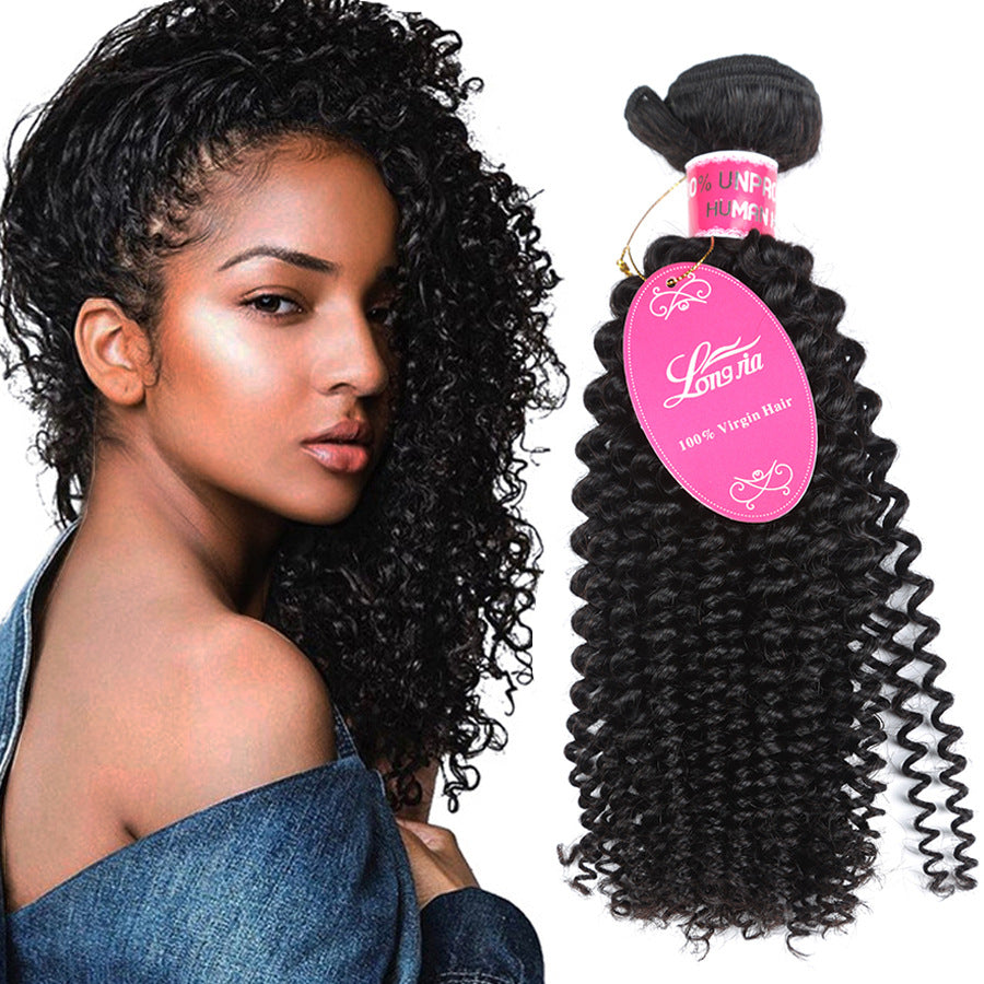 Get trendy with 10A Deep Curly Brazilian Human Hair Bundles Weave -  available at ZONE6IX DISTRIBUTIONS LLC . Grab yours for $44.25 today!