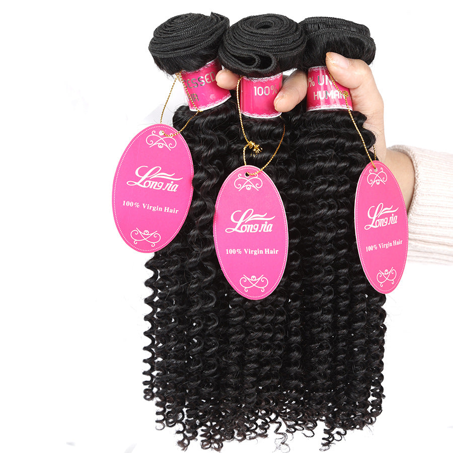 Get trendy with 10A Deep Curly Brazilian Human Hair Bundles Weave -  available at ZONE6IX DISTRIBUTIONS LLC . Grab yours for $44.25 today!