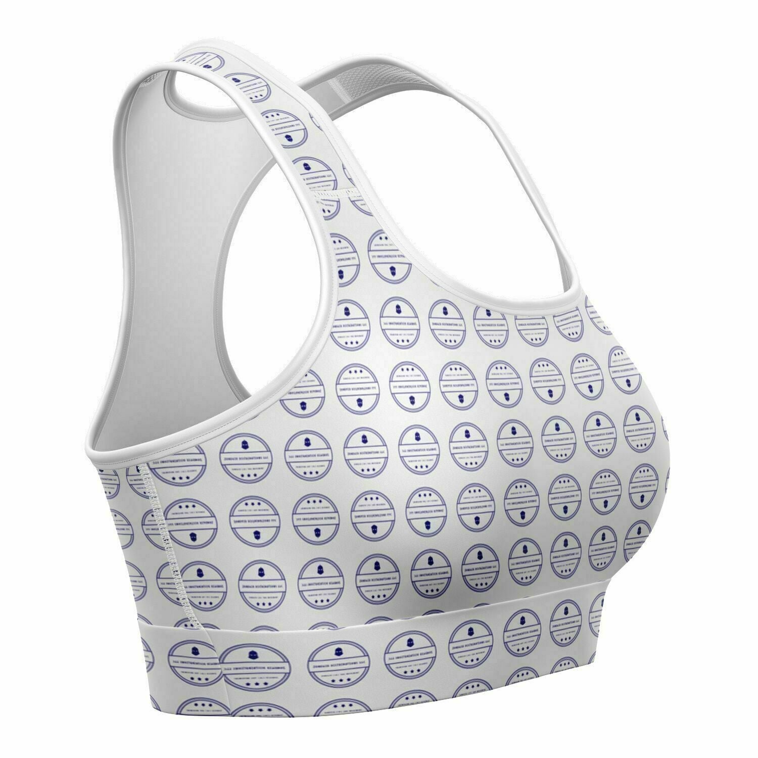 Get trendy with ZONE6IX DISTRIBUTIONS LLC. womens Sports Bra - Sports Bra - AOP available at ZONE6IX DISTRIBUTIONS LLC . Grab yours for $45.50 today!