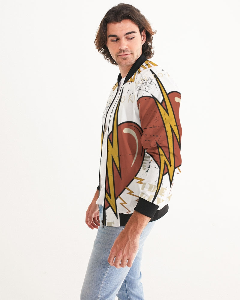 Get trendy with ZONE6IX DISTRIBUTIONS LLC. BORN TO RIDE collection Men's Bomber Jacket - Jackets available at ZONE6IX DISTRIBUTIONS LLC . Grab yours for $155.85 today!