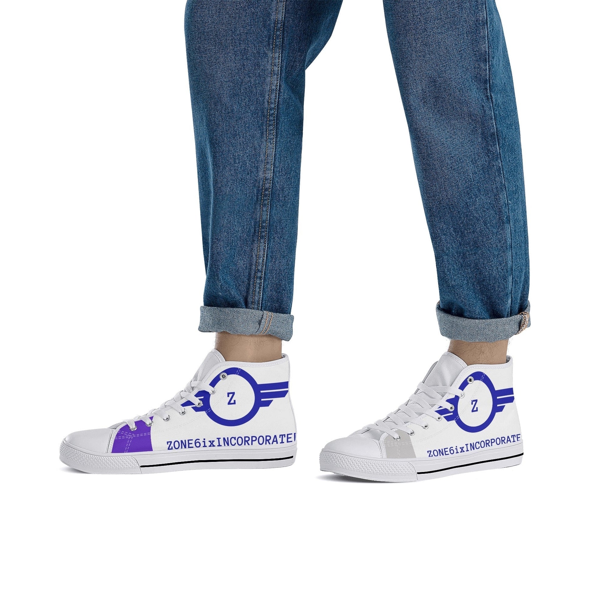 Get trendy with ZONE6IX DISTRIBUTIONS LLC ZONE6IXINCORPORATED High Top Canvas Shoes -  available at ZONE6IX DISTRIBUTIONS LLC . Grab yours for $150 today!