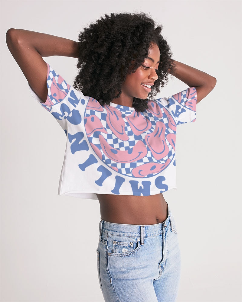 Get trendy with ZONE6IX DISTRIBUTIONS LLC HIPPIE COLLECTION  Women's Lounge Cropped Tee - Tops available at ZONE6IX DISTRIBUTIONS LLC . Grab yours for $79.75 today!