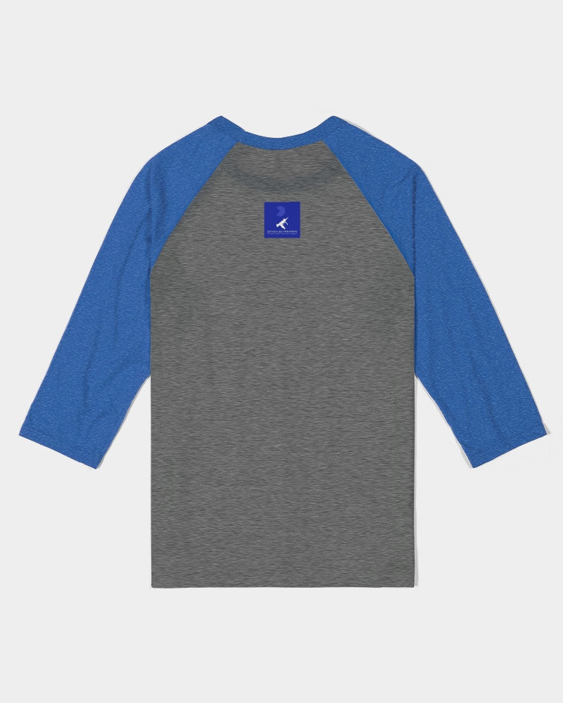 Get trendy with ZONE6IX DISTRIBUTIONS LLC LOGO Unisex Three-Quarter Sleeve Baseball Tee | Bella + Canvas - Tops available at ZONE6IX DISTRIBUTIONS LLC . Grab yours for $74.75 today!