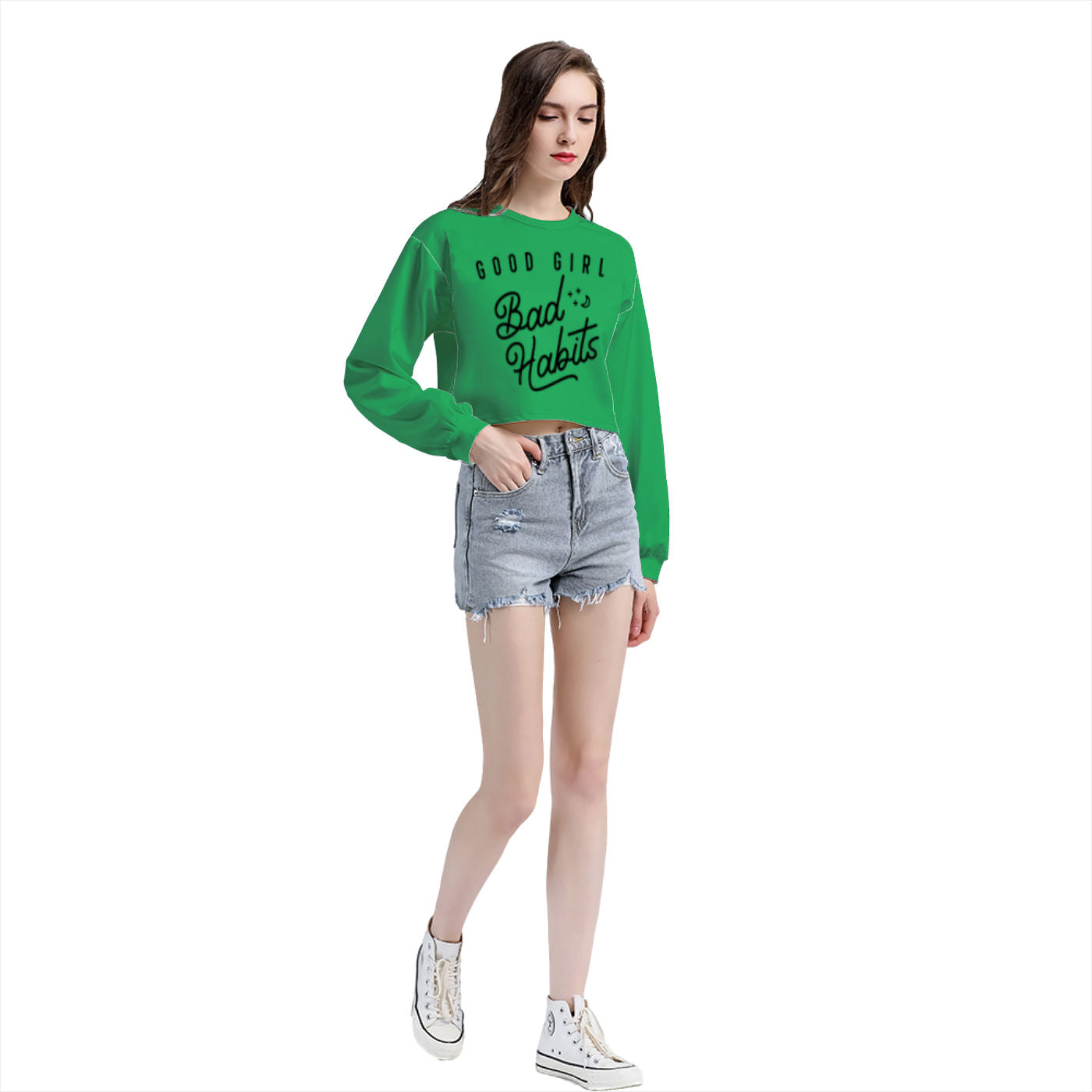 Get trendy with ZONE6IX DISTRIBUTIONS LLC GOOD GIRL GONE BAD Cropped Sweatshirt -  available at ZONE6IX DISTRIBUTIONS LLC . Grab yours for $74.32 today!