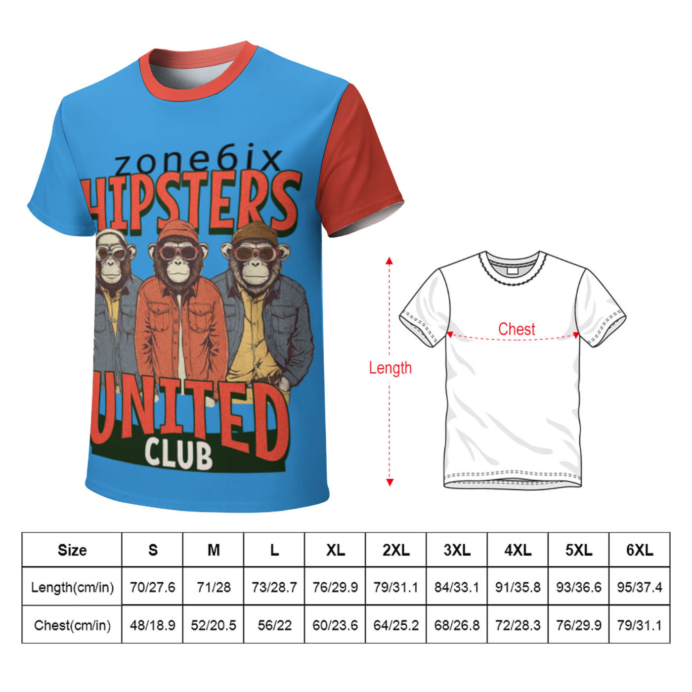 Get trendy with ZONE6IX DISTRIBUTIONS LLC ZONE6IX HIPSTER CLUB print T-shirt -  available at ZONE6IX DISTRIBUTIONS LLC . Grab yours for $75.67 today!