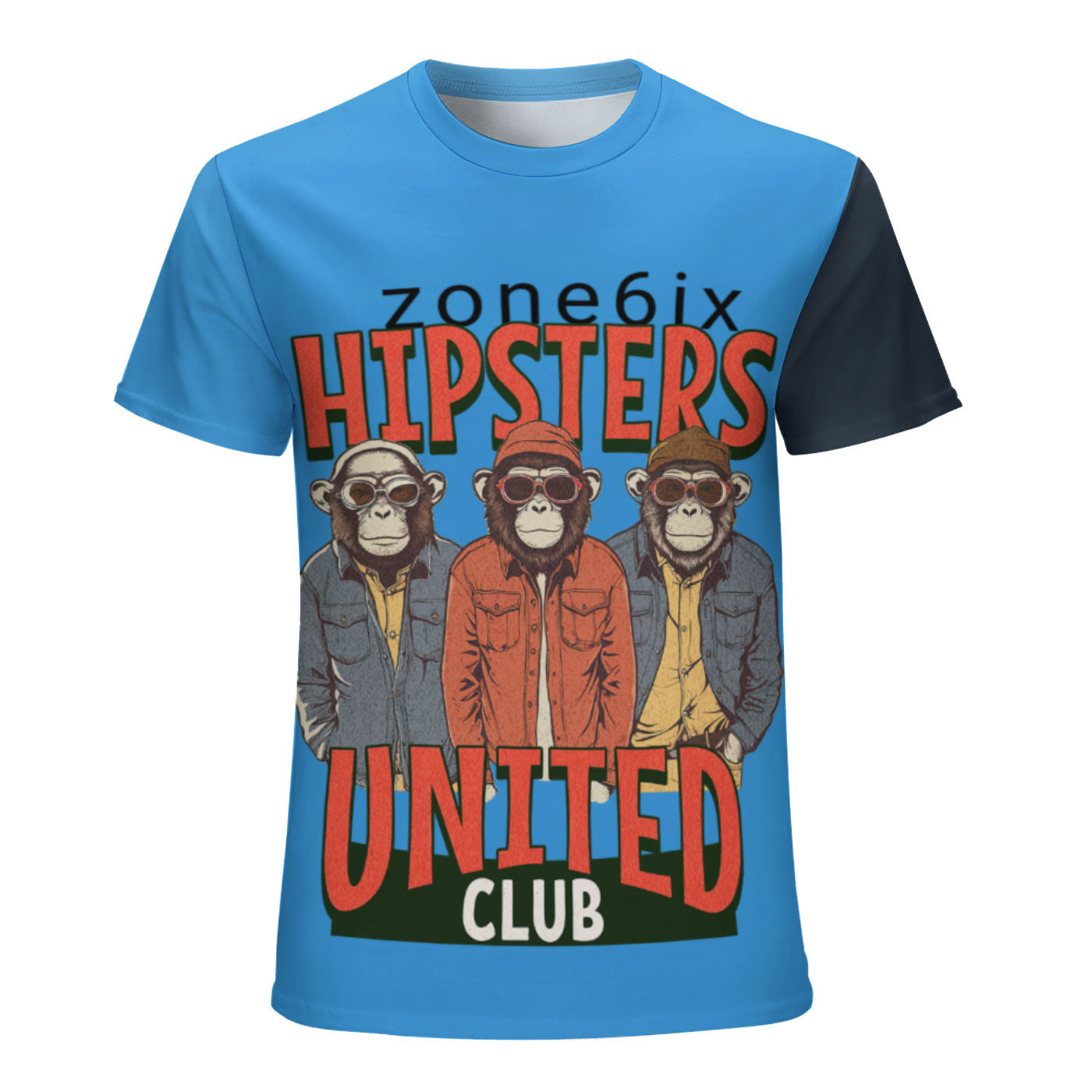 Get trendy with ZONE6IX DISTRIBUTIONS LLC ZONE6IX HIPSTER CLUB print T-shirt -  available at ZONE6IX DISTRIBUTIONS LLC . Grab yours for $75.67 today!